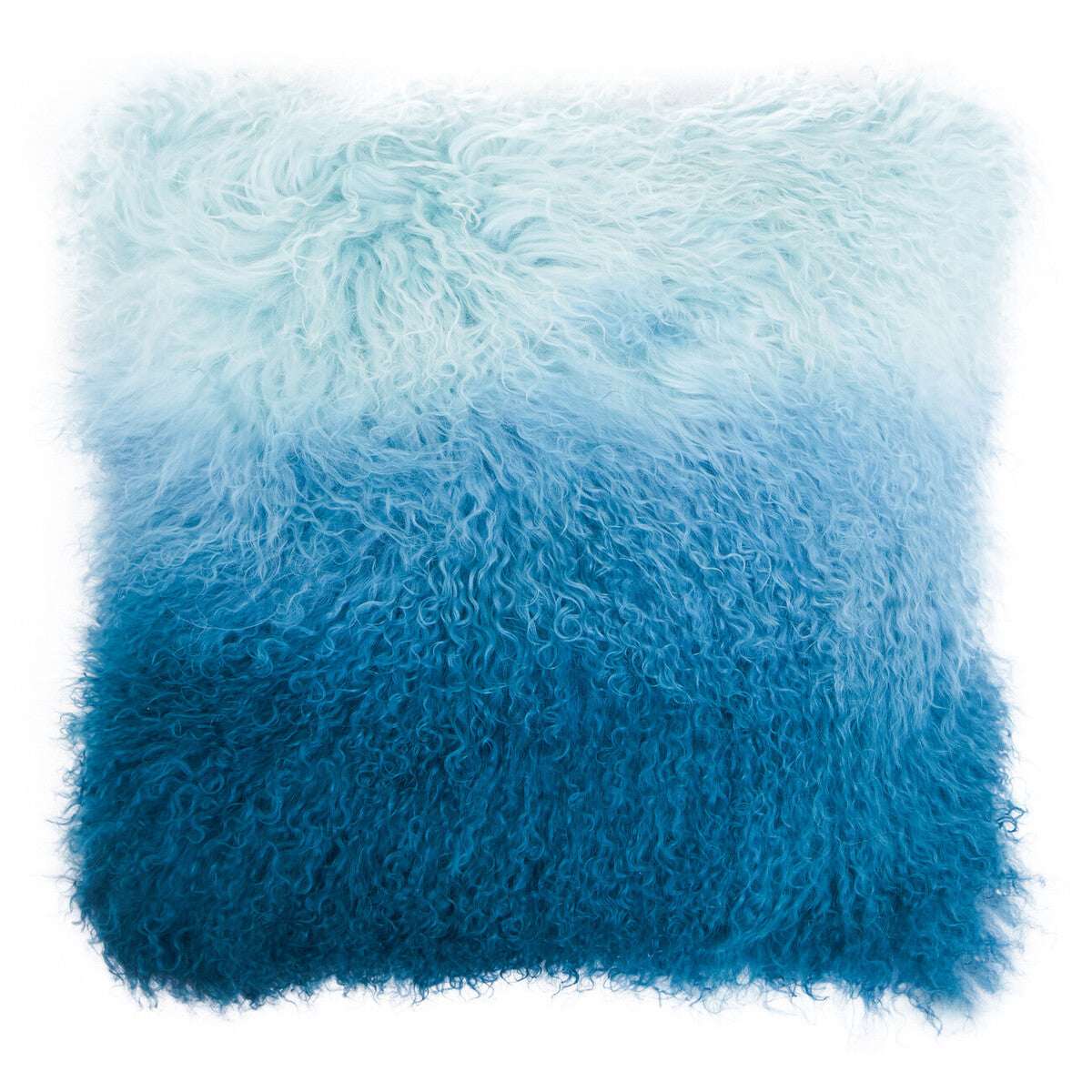 Orsina Square Cushion in Ombre Blue with Soft, Fluffy Texture for Home Decor