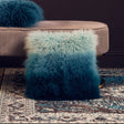 Orsina Square Cushion in Ombre Blue and Green with Plush Textured Fabric for Stylish Home Decor