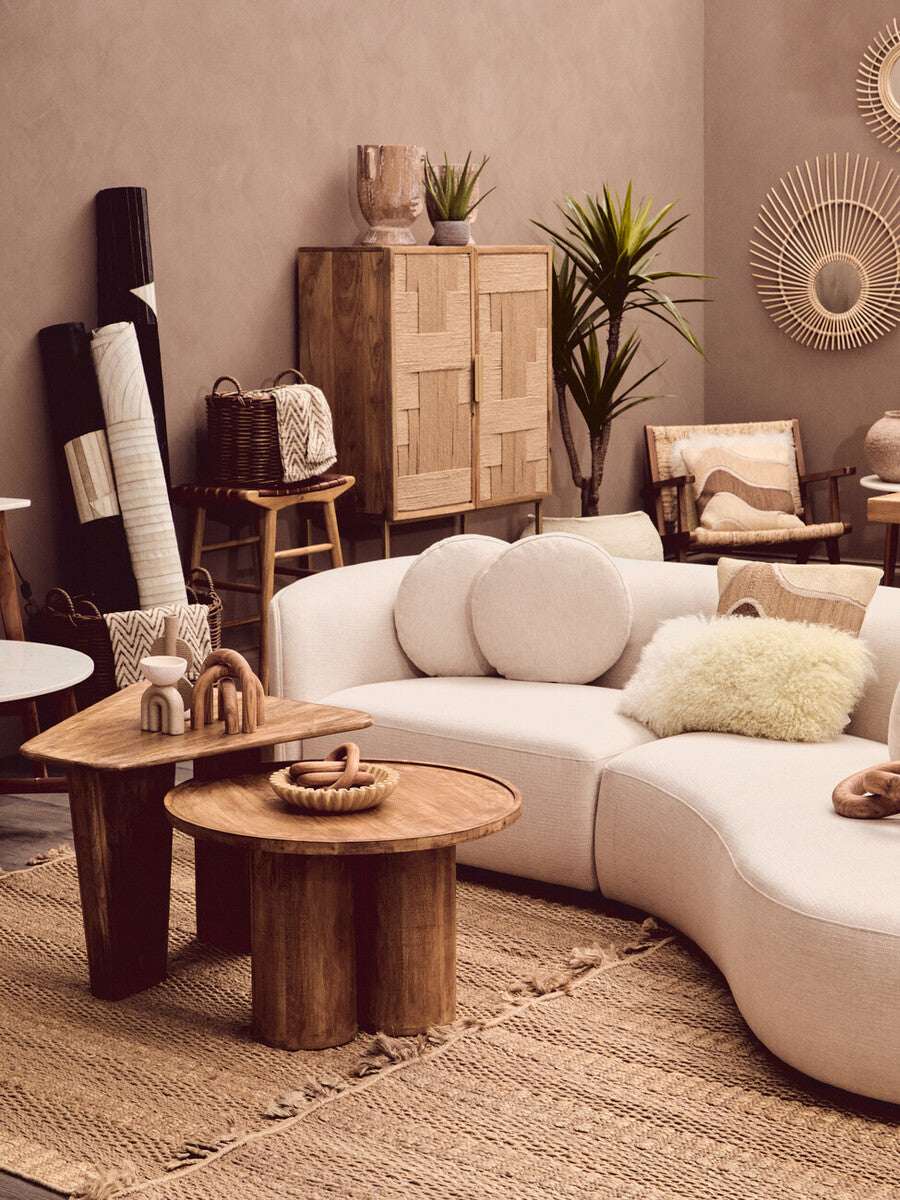 Stylish Orsina Square Cushion on a modern sofa in a chic living room setting