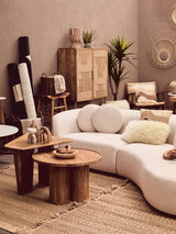 Stylish Orsina Square Cushion on a modern sofa in a chic living room setting