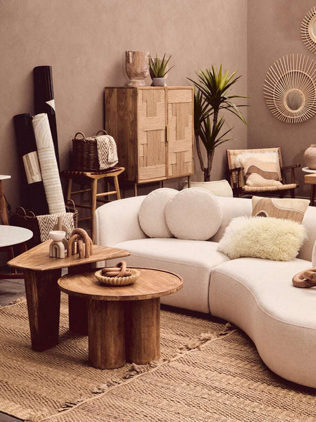 Stylish Orsina Square Cushion on a modern sofa in a chic living room setting