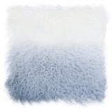 Orsina Square Cushion in White and Blue Ombre with Soft Textured Fabric for Home Decor
