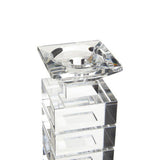 Elegant Orsina Candle Holder made of clear crystal with a stylish square design
