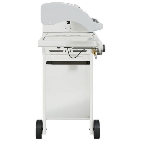 vidaXL Gas BBQ Grill with 4 Burners Silver Stainless Steel vidaXL