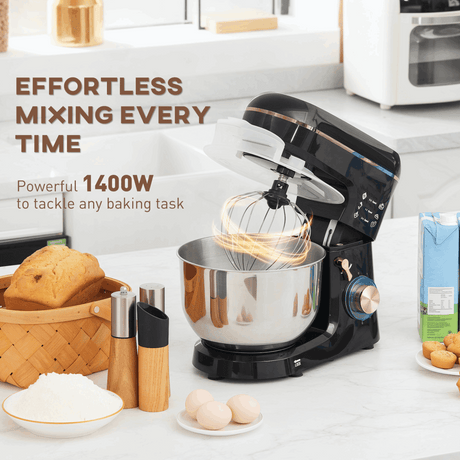 Powerful 1400W Stand Mixer with 5L Bowl & Versatile Speed Settings HOMCOM
