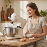 Wise Galleria Stand Mixer with stainless steel bowl and whisk attachment in a bright kitchen setting