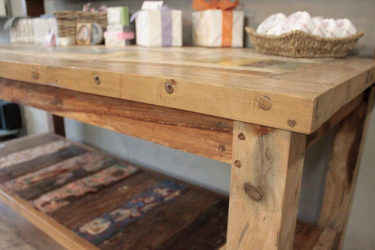 A&C 2.2m Standard Table with top shelf AW-Dropship