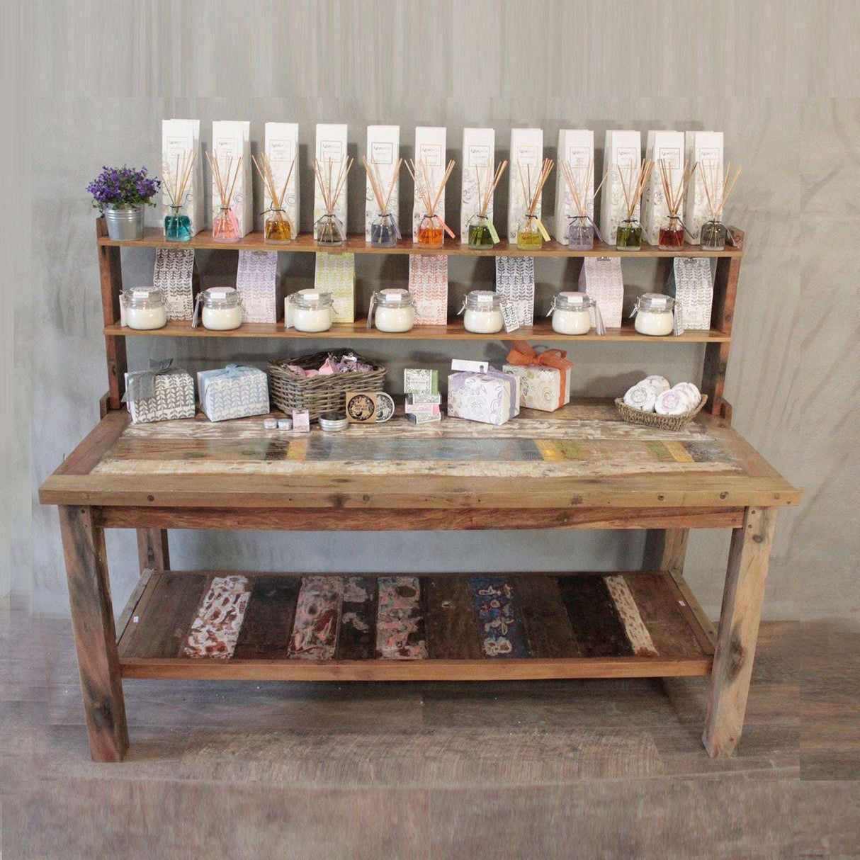 A&C 2.2m Standard Table with top shelf AW-Dropship