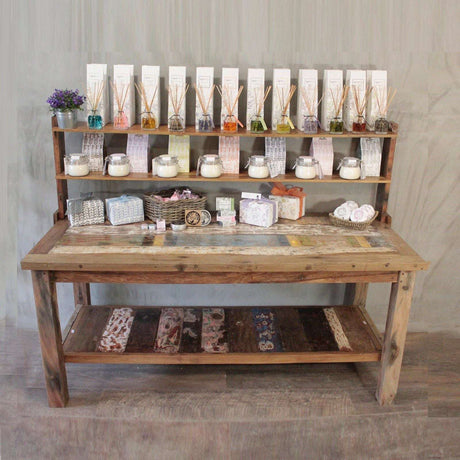 A&C 2.2m Standard Table with top shelf AW-Dropship