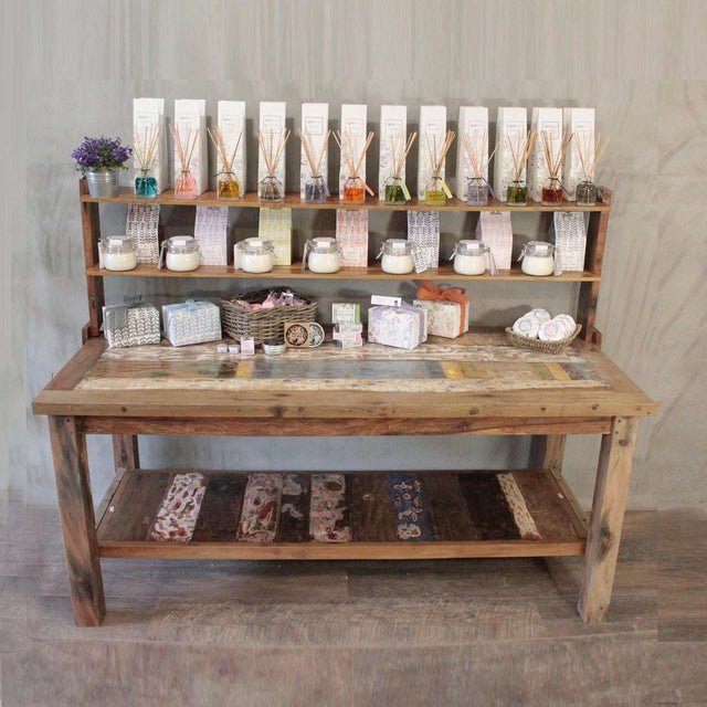 A&C 2.2m Standard Table with top shelf AW-Dropship