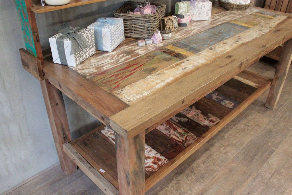 A&C 1.8m Standard Table with top shelf AW-Dropship
