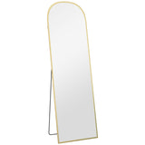 Elegant Wise Galleria Standing Mirror with a sleek gold frame and minimalist design