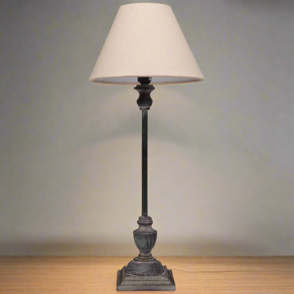Shades 4 Seasons Stem Table Lamp with Beige Shade BROWN METAL Shades 4 Seasons