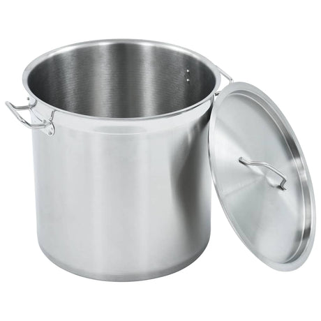 vidaXL Stock Pot 26 L 32x32 cm Stainless Steel vidaXL