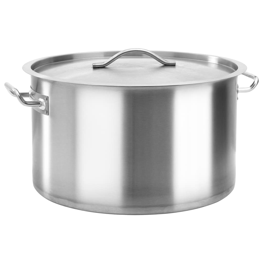 vidaXL Stock Pot 26 L 32x32 cm Stainless Steel vidaXL