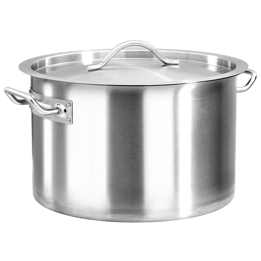 vidaXL Stock Pot 26 L 32x32 cm Stainless Steel vidaXL