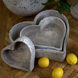 Set Of Three Large Stone Ceramic Dishes Shades 4 Seasons