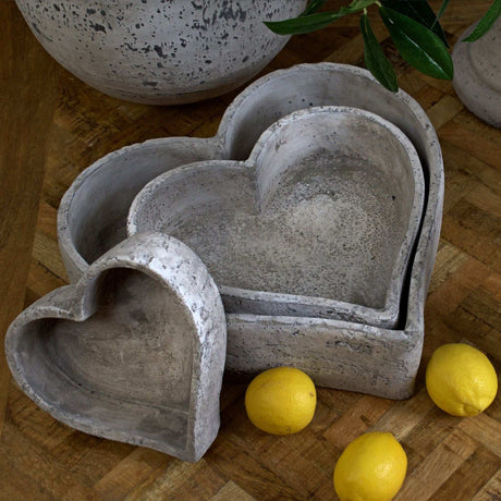 Set Of Three Large Stone Ceramic Dishes Shades 4 Seasons