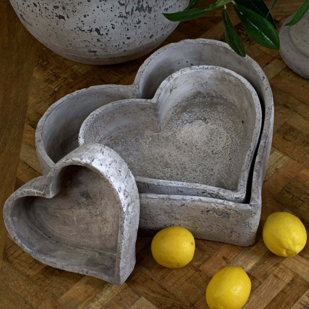 Set Of Three Large Stone Ceramic Dishes Shades 4 Seasons