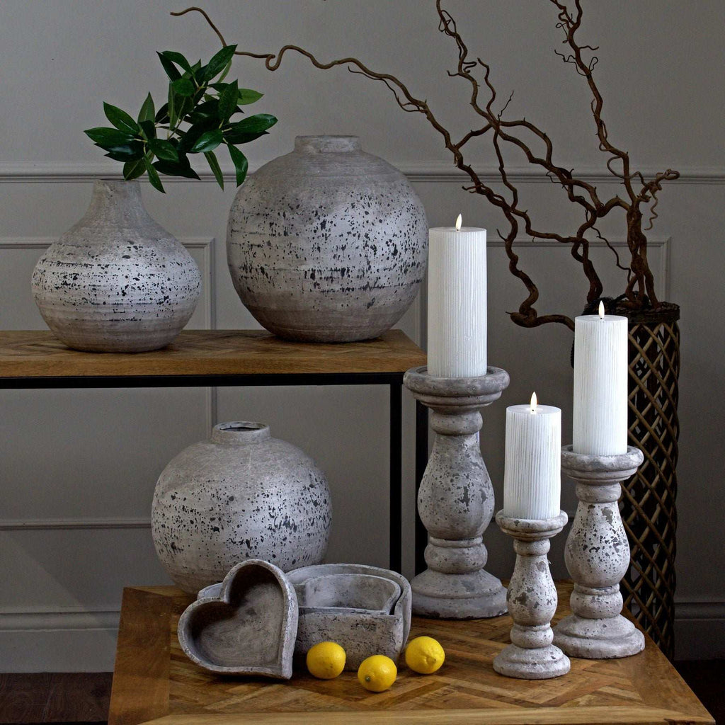 Set Of Three Large Stone Ceramic Dishes Shades 4 Seasons
