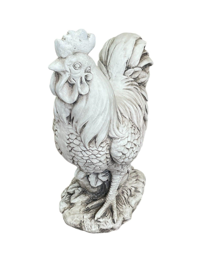 Stone Effect White Cockerel Statue Geko Products