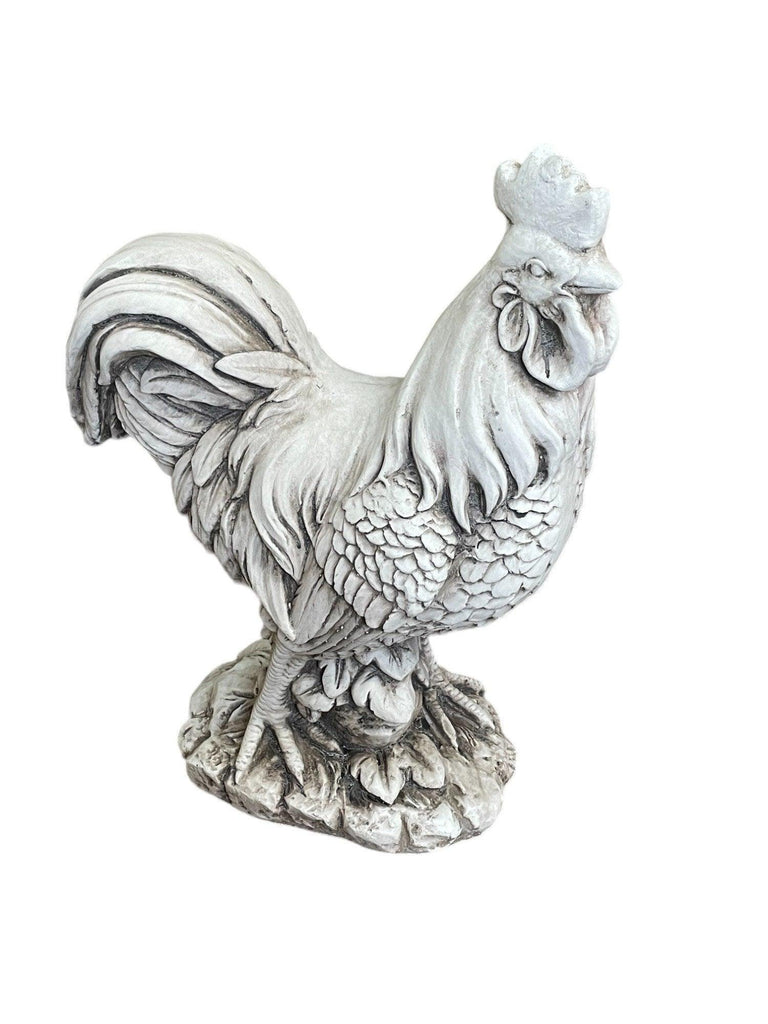 Stone Effect White Cockerel Statue Geko Products