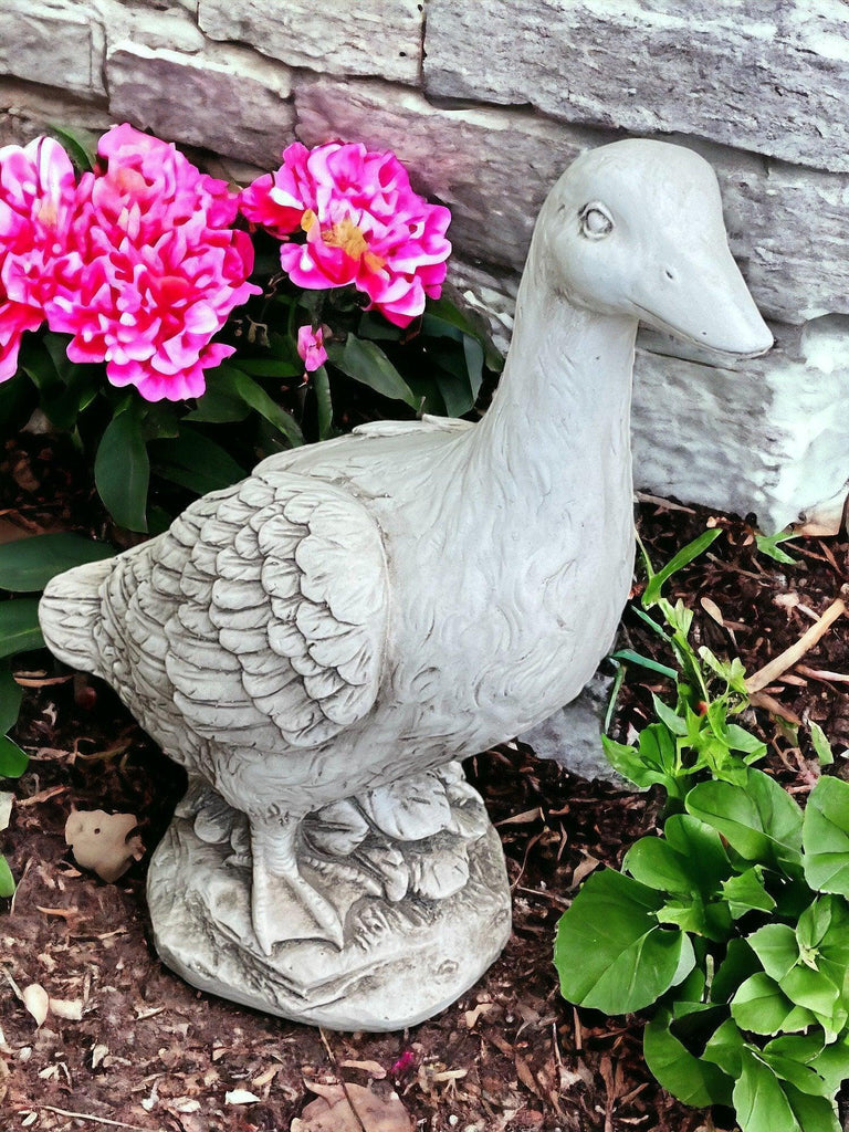 Stone Effect White Duck Statue Geko Products