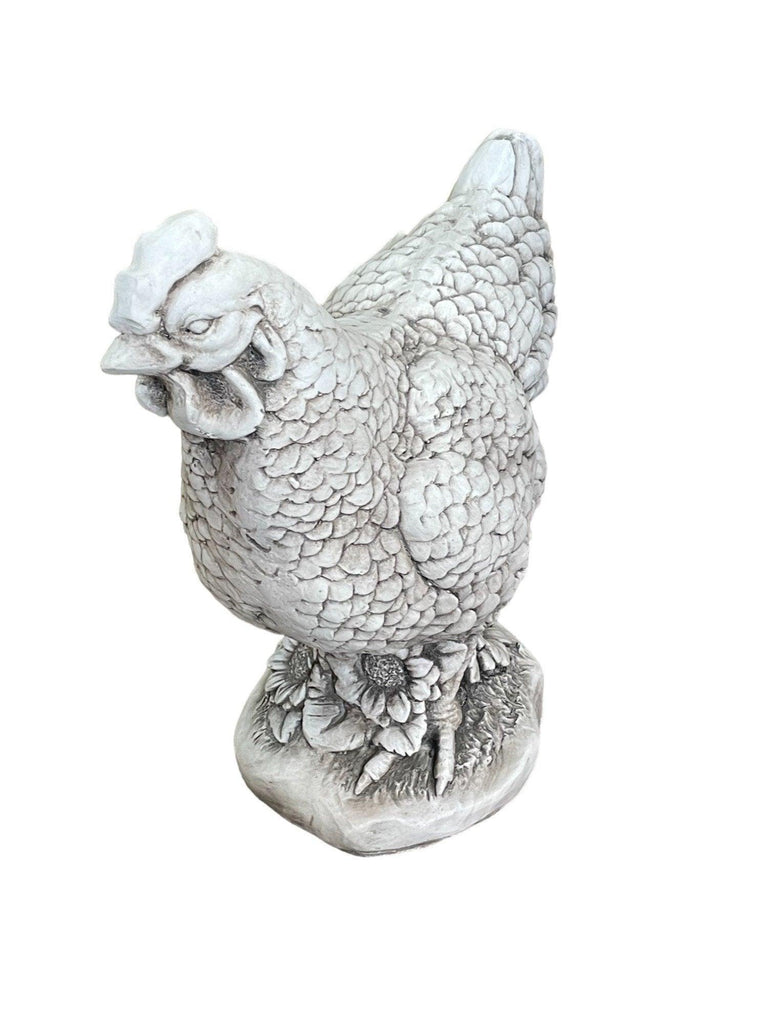 Stone Effect White Hen Statue Geko Products