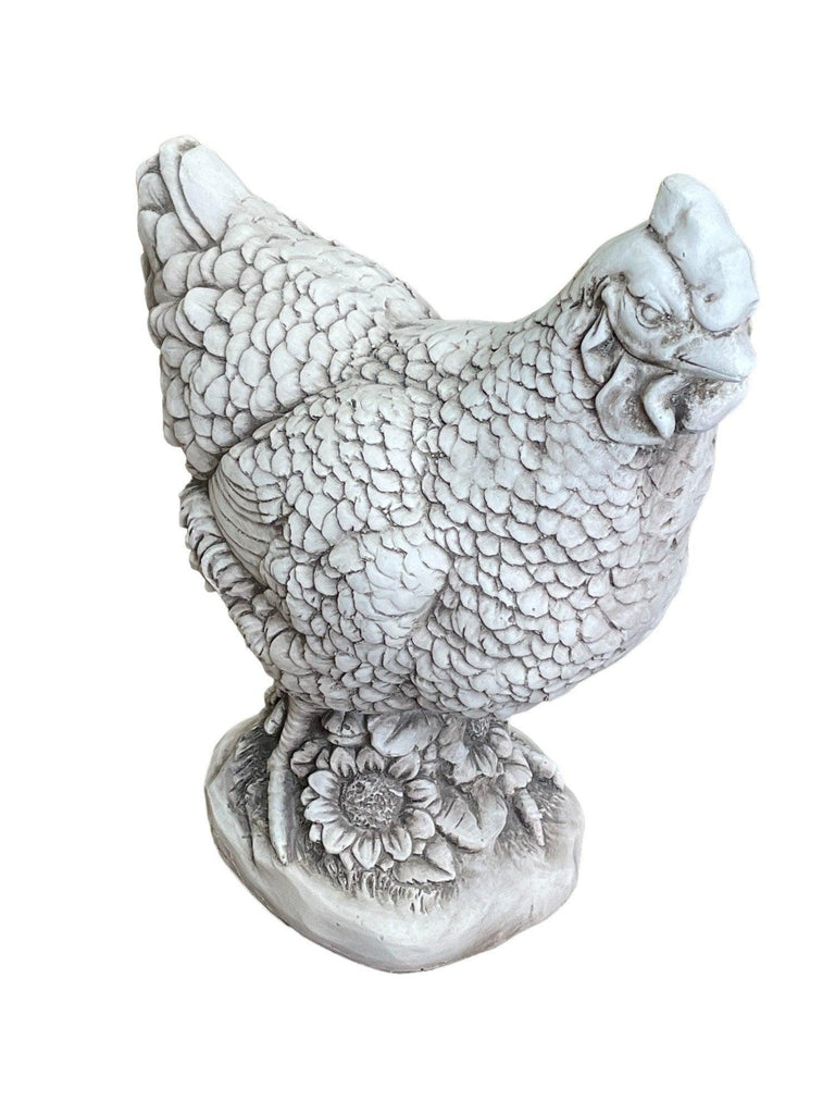 Stone Effect White Hen Statue Geko Products