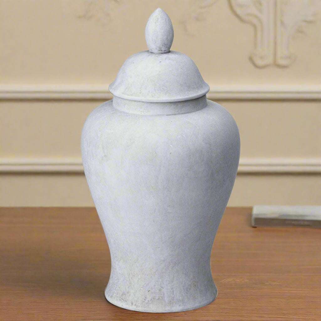 Shades 4 Seasons Stone Ginger Jar Decorative Ornament STONE CERAMIC Shades 4 Seasons