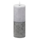 Luxe Collection Natural Glow 3x8 Stone LED Candle STONE PLASTIC Shades 4 Seasons