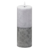 Luxe Collection Natural Glow 3x8 Stone LED Candle STONE PLASTIC Shades 4 Seasons