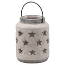 Bloomville Large Stone Star Lantern STONE CERAMIC Shades 4 Seasons