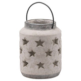 Bloomville Large Stone Star Lantern STONE CERAMIC Shades 4 Seasons