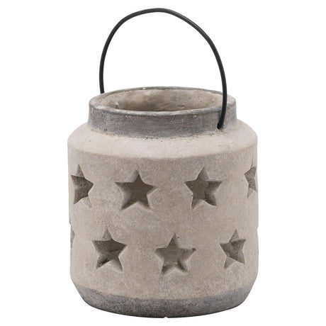 Shades 4 Seasons Stone Star Lantern Candle Holder STONE CERAMIC Shades 4 Seasons