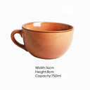 Nisu Home Stoneware Cup with a capacity of 750ml, featuring a durable design and warm orange colour