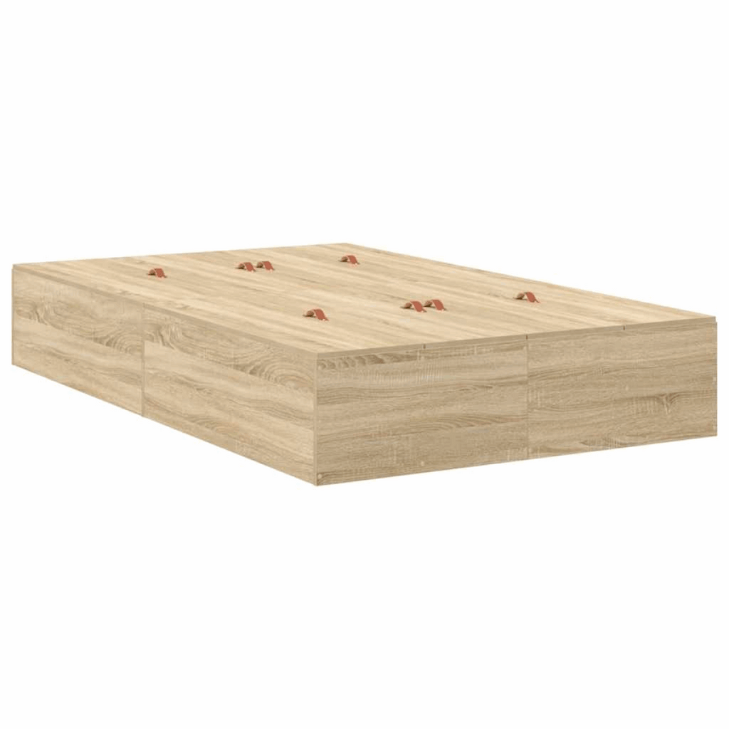 vidaXL Storage Bed Frame with Drawer Sonoma Oak 236.5 x 120 x 31.5 cm vidaXL