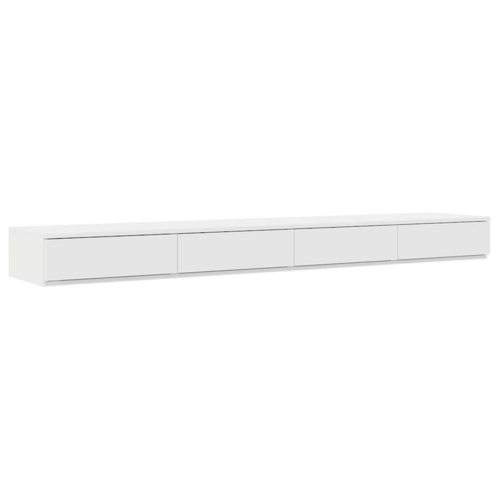 vidaXL Storage Bed Frame White 236.5 x 200 x 31.5 cm Engineered wood vidaXL