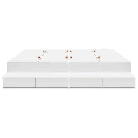 vidaXL Storage Bed Frame White 236.5 x 180 x 31.5 cm Engineered wood vidaXL