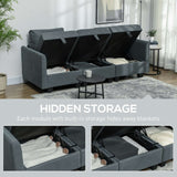 Wise Galleria Storage Sofa with hidden compartments for blankets and cushions in a stylish living room setting