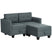 Wise Galleria Storage Sofa in plush grey with a contemporary design and hidden storage compartment