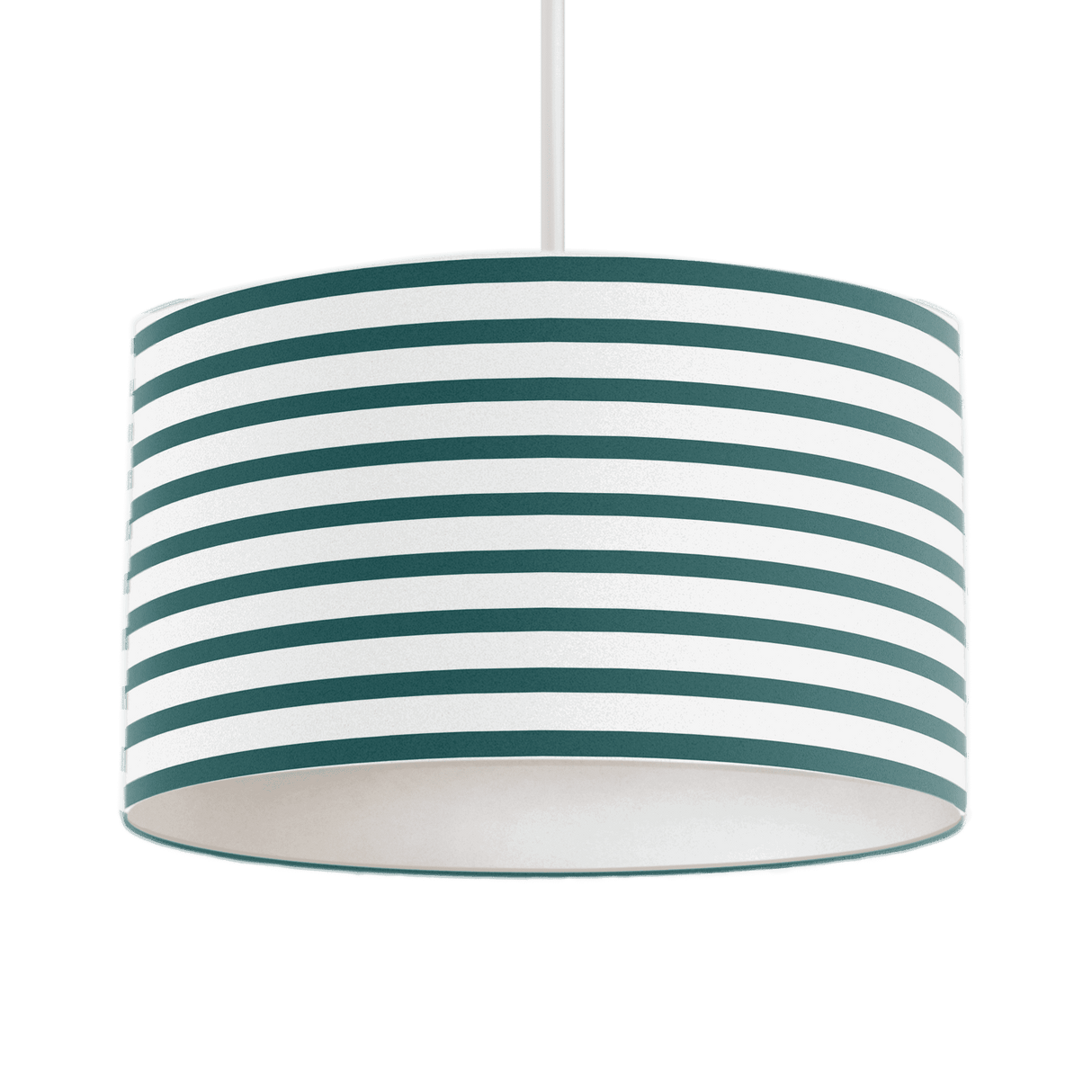 Shadow Bright striped lampshade in teal and white for stylish home lighting