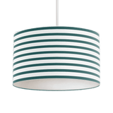 Shadow Bright striped lampshade in teal and white for stylish home lighting