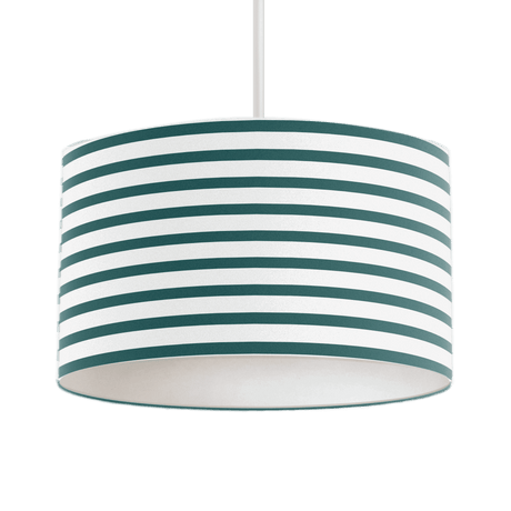 Shadow Bright striped lampshade in teal and white for stylish home lighting