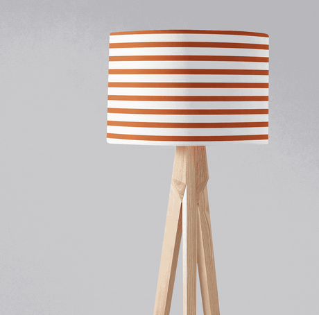 Shadow Bright Lampshade with Orange and White Stripes for Stylish Home Decor