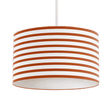 Shadow Bright Striped Lampshade in White and Rust for Modern Home Decor