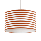 Shadow Bright Striped Lampshade in White and Rust for Modern Home Decor