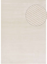 Elegant striped rug in light cream colour with subtle texture for modern home decor
