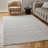 Stylish Striped Rug in a neutral tone, perfect for modern living room decor