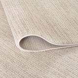 Soft beige Striped Rug with a textured surface, ideal for adding warmth to any room